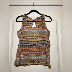 Delia's XS Women's Tank Top Geometric Pattern and Open Back